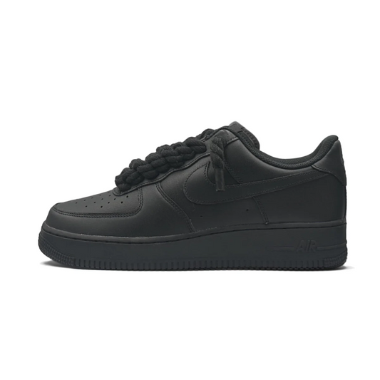 Nike Air Force 1 Low '07 Black - Black Rope Laces