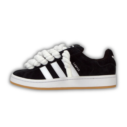 adidas Campus 00s Core Black - White Rope Laces