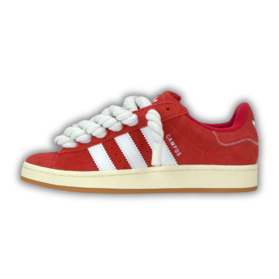 adidas Campus 00s Better Scarlet Cloud White - White Rope Laces