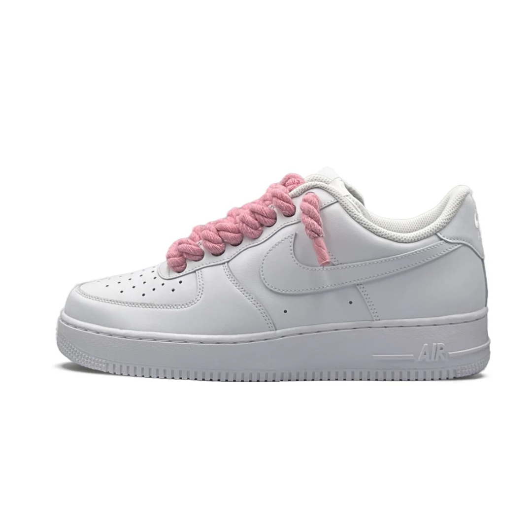 Nike Air Force 1 Low '07 White - Pink Rope Laces